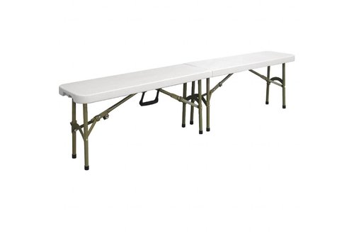Table carrée pliante en polyéthylène (L)860 mm, blanche BOLERO