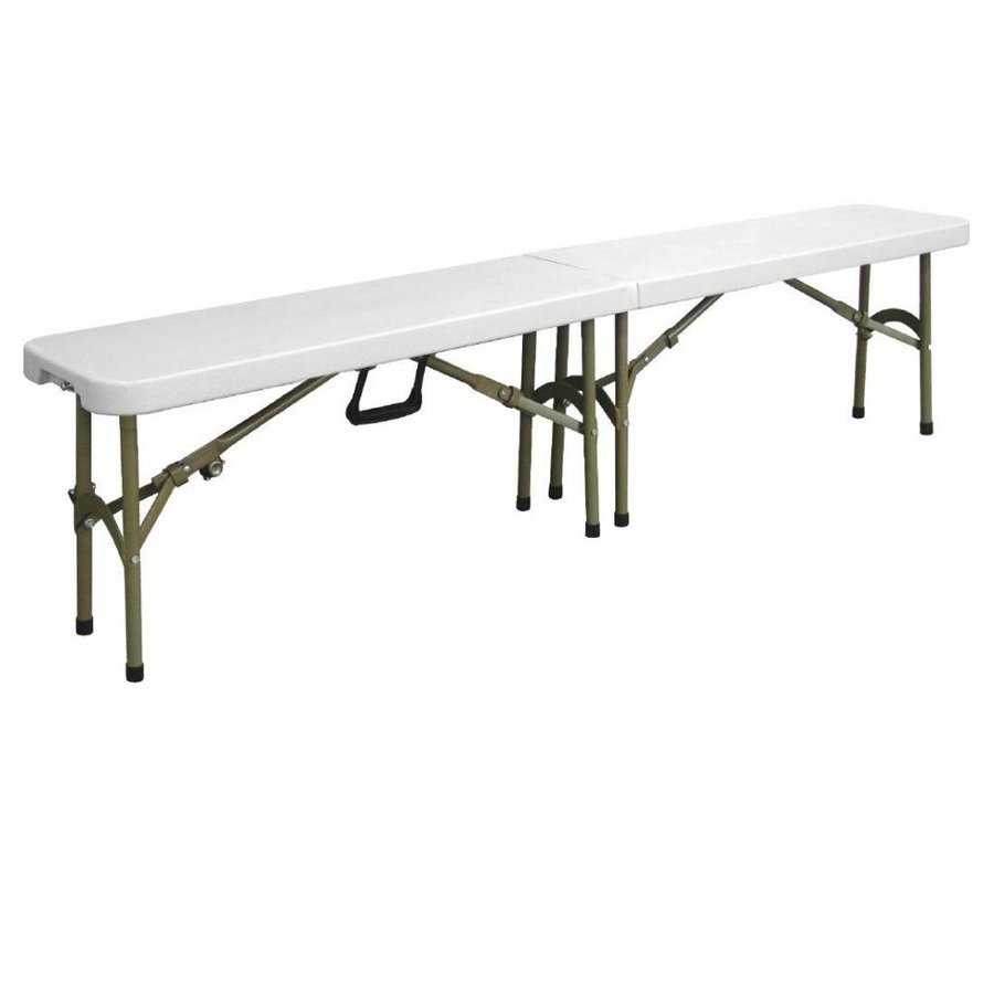 Banc Pliable au Centre blanc Polyéthylène 183 cm