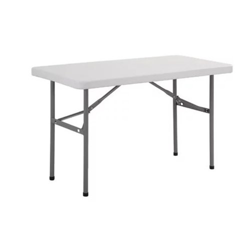  Bolero Table Rectangulaire Pliante blanche en polyéthylène 122 cm 