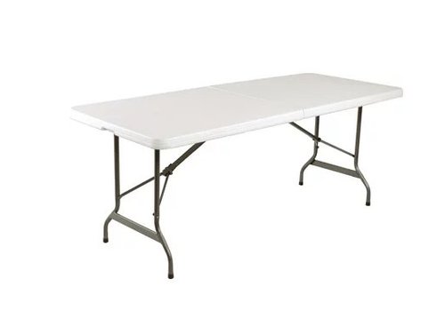  Bolero Table Pliable au Centre Blanche Légère et résistante 182,9 cm 