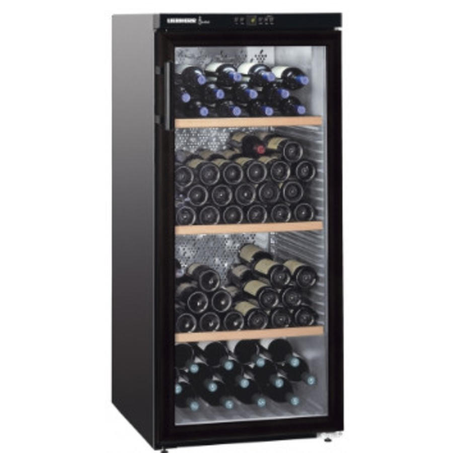 Cave à vin mono-zone 164 bouteilles Porte vitrée 135Hx60Lx73,9P