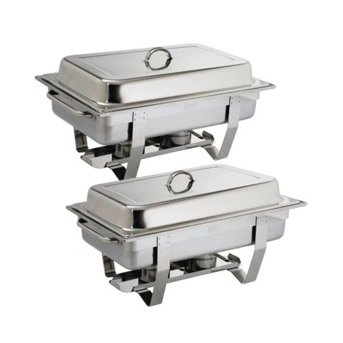  Olympia Chafing dish  | Milan x2 | Acier inoxydable | 270 x 332 x 590 mm 