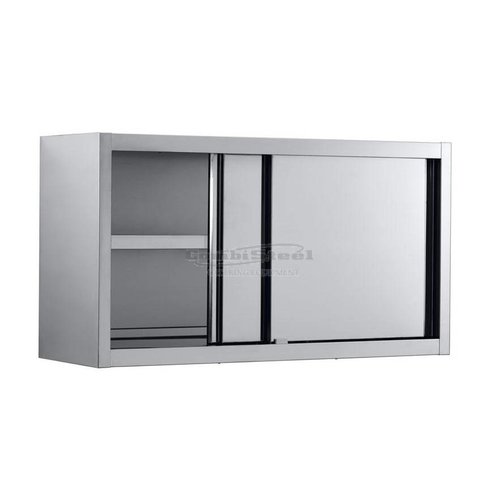  Combisteel Armoire Murale | Acier Inoxydable | Portes Coulissantes | 1000 (L) x 400 (P) x 650 (H)  mm 