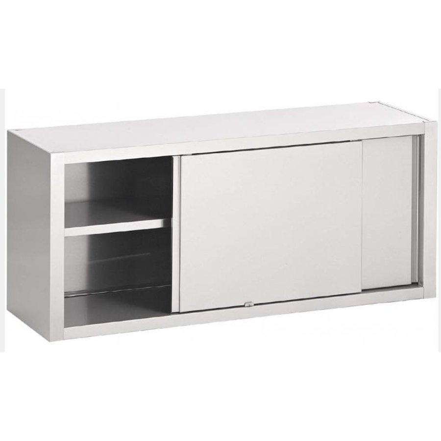 Placard Mural | Portes Coulissantes | Inox | 1400 (L) x 400 (P) x 600 (H) mm