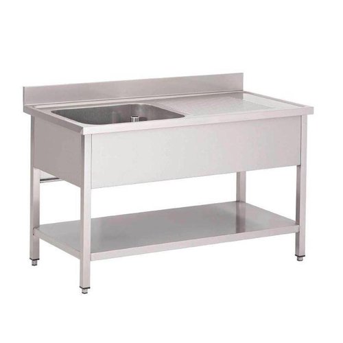  ProChef Evier| inox | étagère | 140x70x85/92cm 