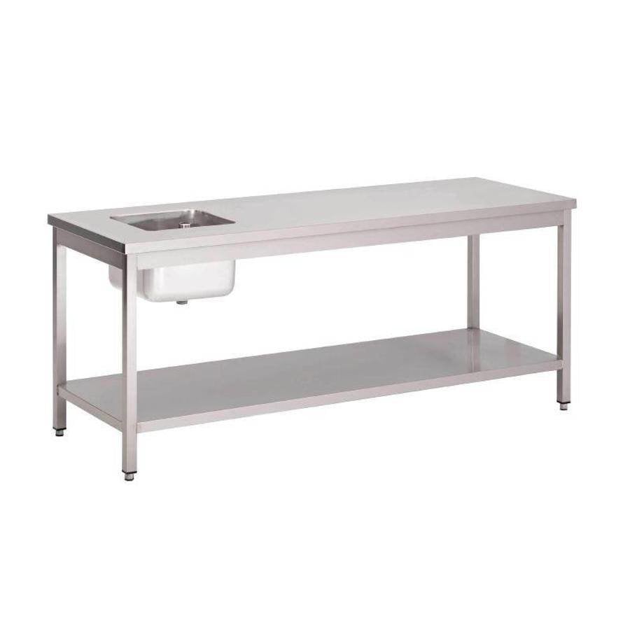 Étagère supérieure en inox pour table inox