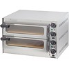 Casselin Four à pizza 2 chambres | L 550 x P 430 x H 379 mm | 50° C à  300° C | 2 700 W | 27,7 Kg