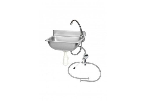  Saro Lave-mains | Inox | Commande Genou | L37,5 x P31 x H19 cm. 