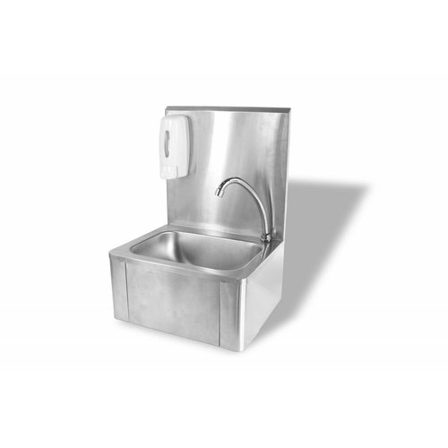  Hendi Lave-mains | Inox | Commande Genou | 40x33,5x20/57 cm 