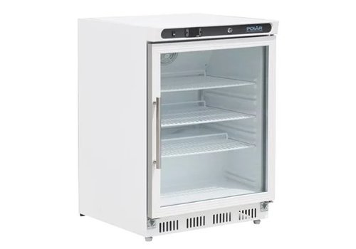  Polar Réfrigérateur Porte vitré Blanc | 150L | 850(H) x 600(L) x 600(P)mm 