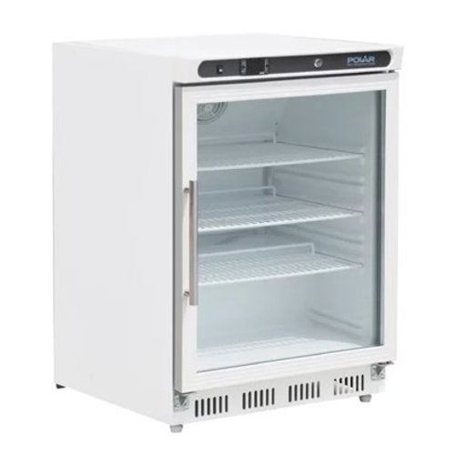  Polar Réfrigérateur Porte vitré Blanc | 150L | 850(H) x 600(L) x 600(P)mm 
