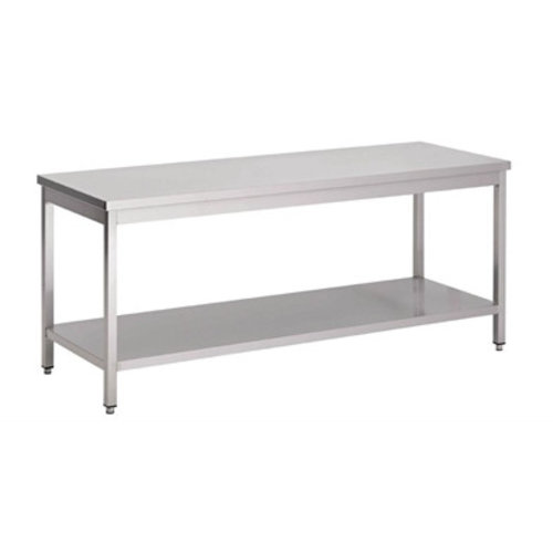  Gastro-M Table inox avec étagère basse 