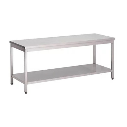  Gastro-M Table inox avec étagère basse | plusieurs tailles 