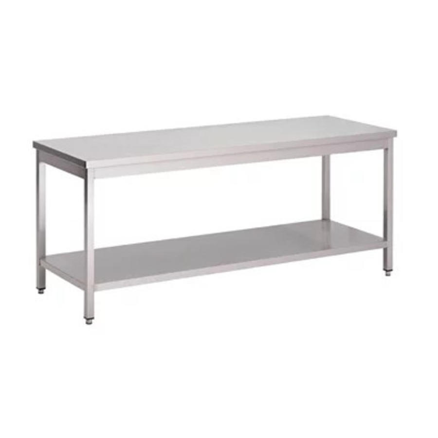 Table inox avec étagère basse | plusieurs tailles