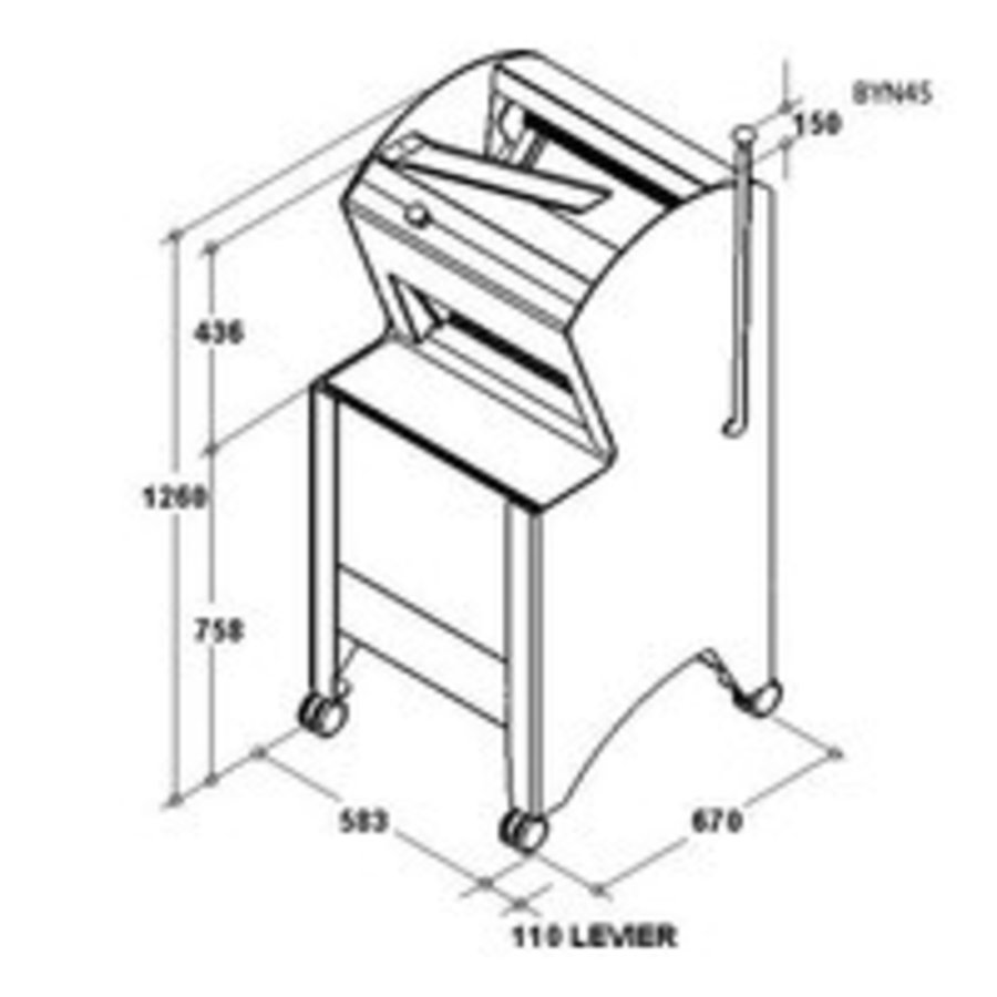 Trancheuse à pain Noir | Semi-automatique | Pain par le haut | 550W