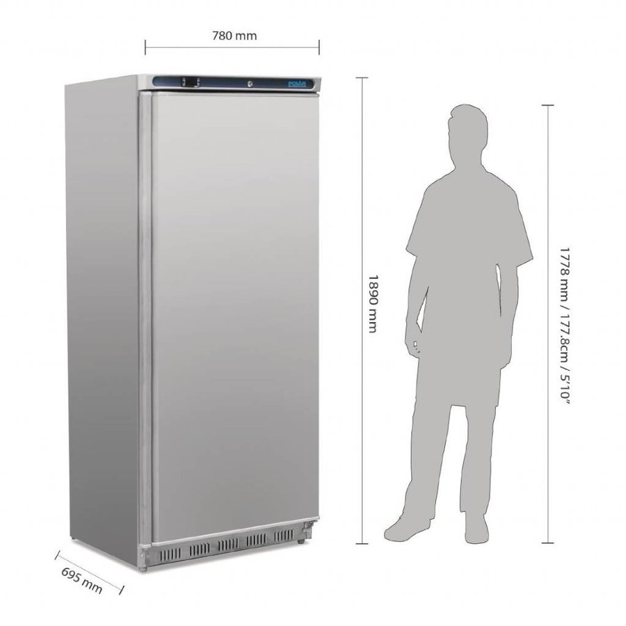 Armoire réfrigérée négative inox | 600L | 1890(H) x 780(L) x 695(P)mm