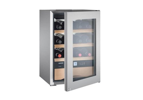  Liebherr Armoire à vin en acier inoxydable 12 bouteilles 