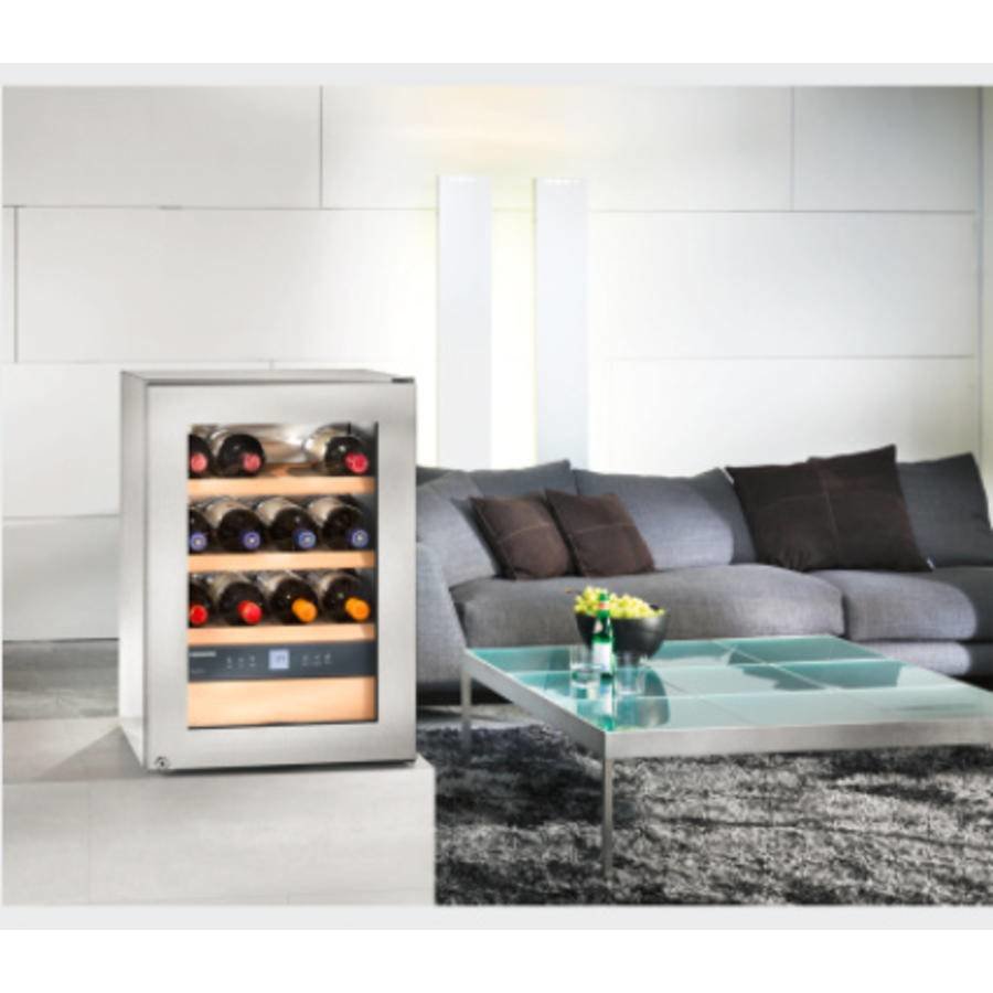 Armoire à vin en acier inoxydable 12 bouteilles