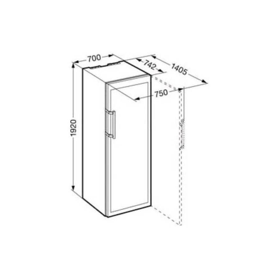 Armoire à vin mono-zone 253 bouteilles porte blindée 70x74,2x192(h)