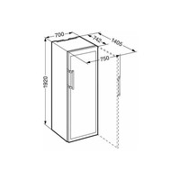 Cave à vin double-zone 211 bouteilles porte vitrée | Acier inoxydable 70x74,2x192(h)