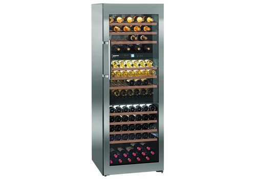  Liebherr Cave à vin multi-zones 178 bouteilles porte vitrée | Acier inoxydable 70x74,2x192(h) 