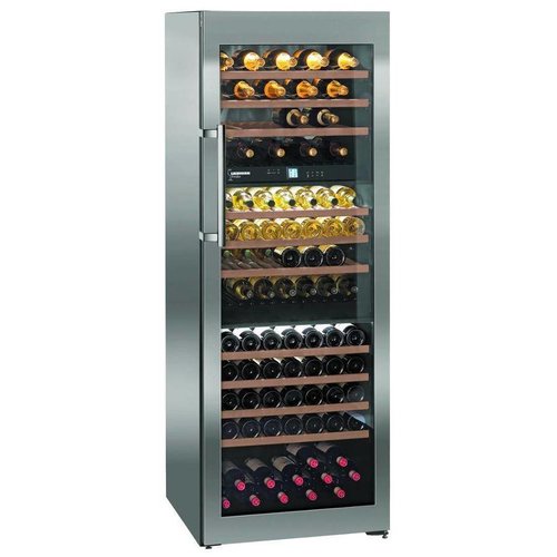  Liebherr Cave à vin multi-zones 178 bouteilles porte vitrée | Acier inoxydable 70x74,2x192(h) 