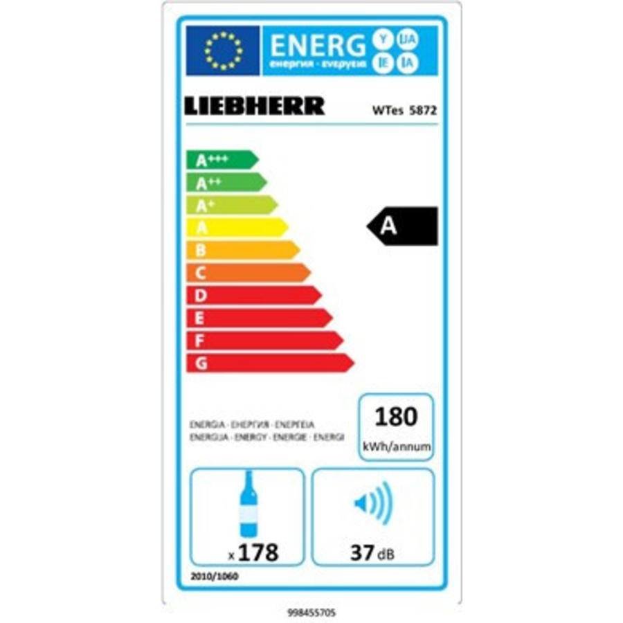 Cave à vin multi-zones 178 bouteilles porte vitrée | Acier inoxydable 70x74,2x192(h)