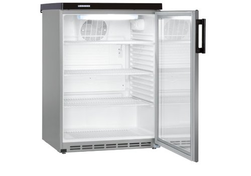  Liebherr Réfrigérateur en acier inoxydable porte en verre 180 L 