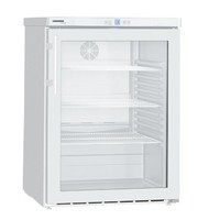 Armoire Réfrigérateur porte en verre blanc | 141 litres