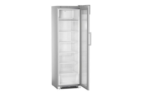  Liebherr Présentoir Réfrigérateur en acier avec porte en verre Gris clair 449L 