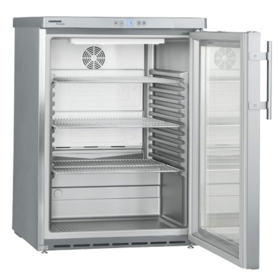 Réfrigérateur FKUv 1663 pour l’evier sous plan en acier inoxydable | Porte en verre
