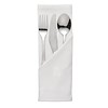 ProChef Serviettes blanches en coton motif feuille de lierre Mitre Luxury Luxor 550 x 550mm | plusieurs tailles