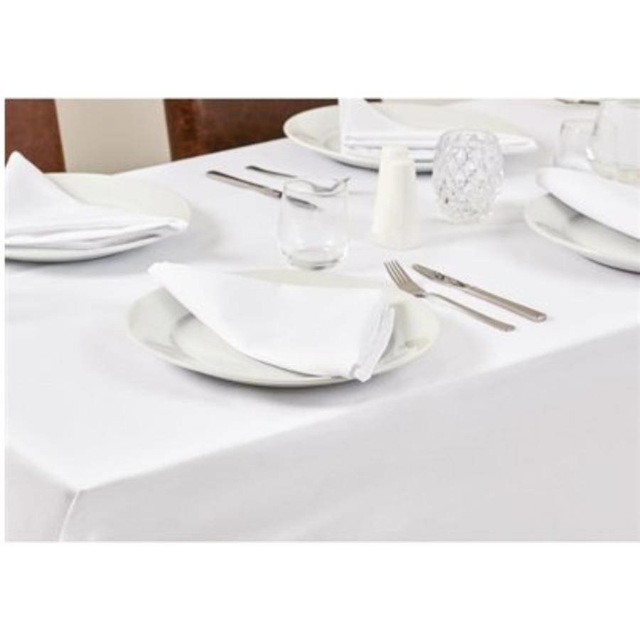 Nappe en polyester | Blanc | 229 x 229 cm