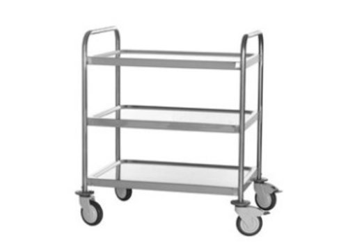  ProChef Chariot de Service Inox / 3 Plateaux 