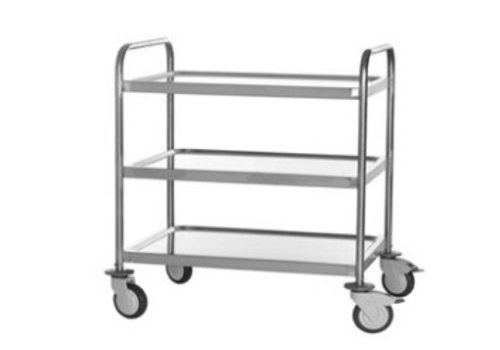  ProChef Chariot de Service Inox / 3 Plateaux 