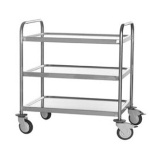  ProChef Chariot de Service Inox / 3 Plateaux 