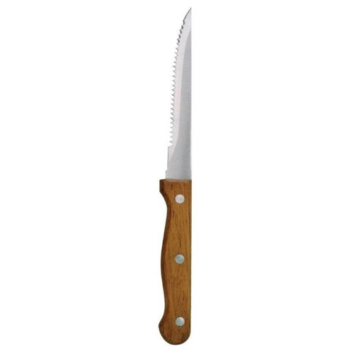  Olympia Couteau à steak en bois brun moleté 21,5cm | 12 pièces 