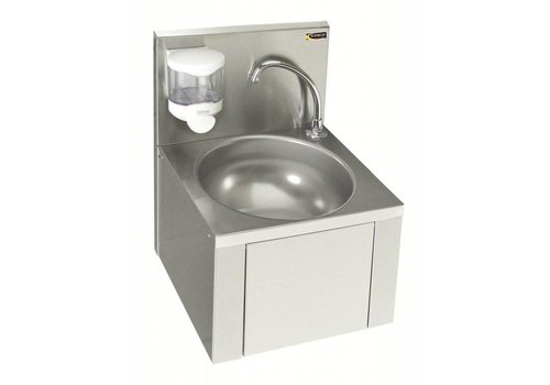  Sofinor Lavabo | Acier inoxydable | Genouillère et distributeur de savon 