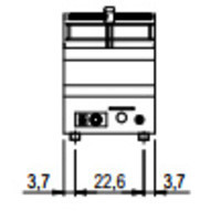 Friteuse à gaz 8 litres Modèle de table 6.8 Kw | 300x600x(h)280 mm | 90°C et 190°C