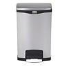 Rubbermaid Poubelle à pédale frontale inox Slim Jim 50L