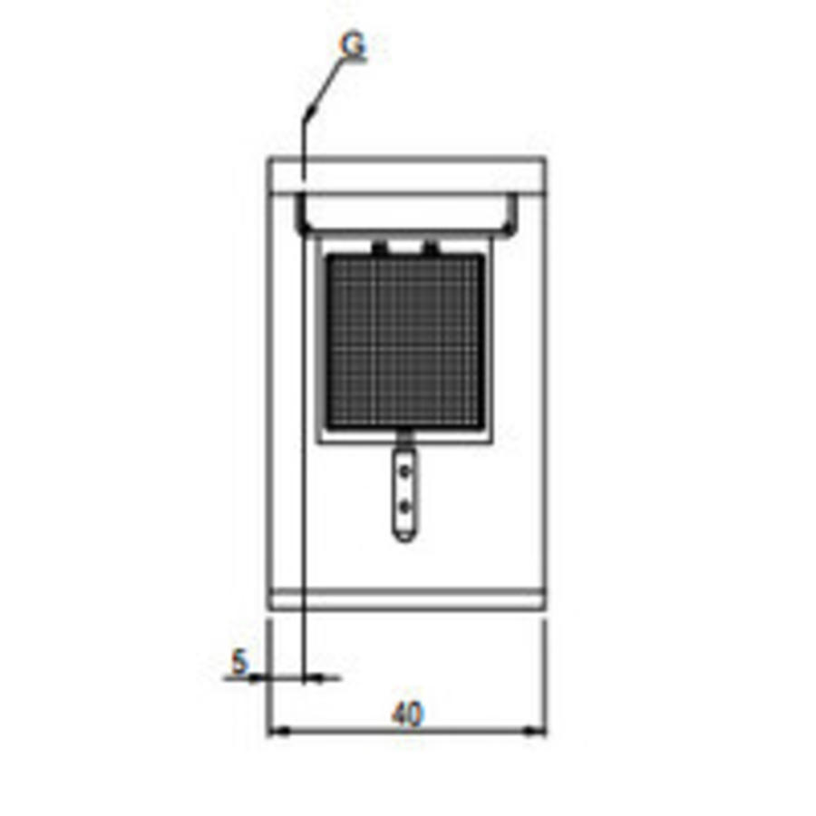 Friteuse 8 litres 5.4 kw | 400x650x(H)280 mm | entre 90°C et 190°C