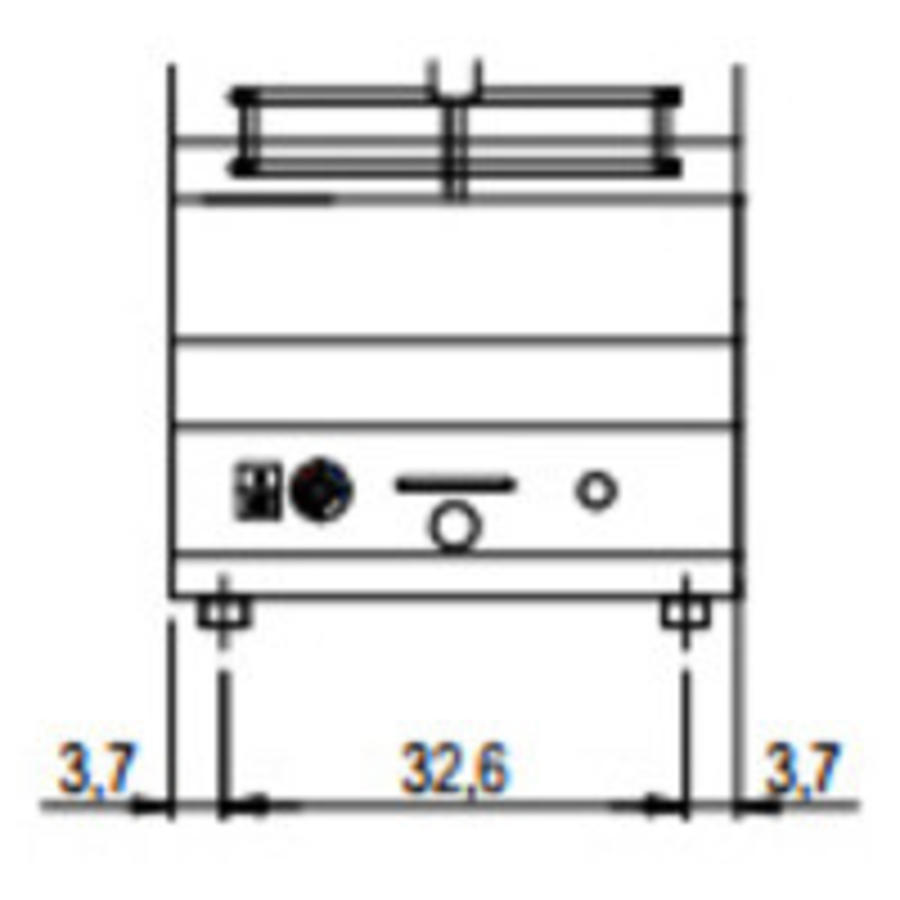 Friteuse 8 litres 5.4 kw | 400x650x(H)280 mm | entre 90°C et 190°C