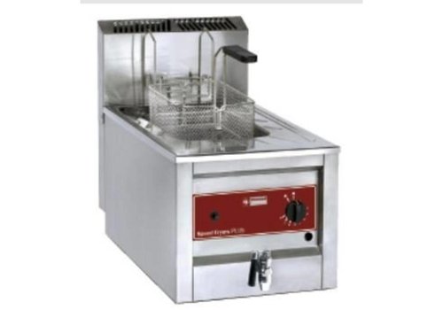  ProChef Friteuse gaz inox | 12 litres | Jusqu'à 190°C | Vanne de vidange incluse | 400x600xh525 mm 