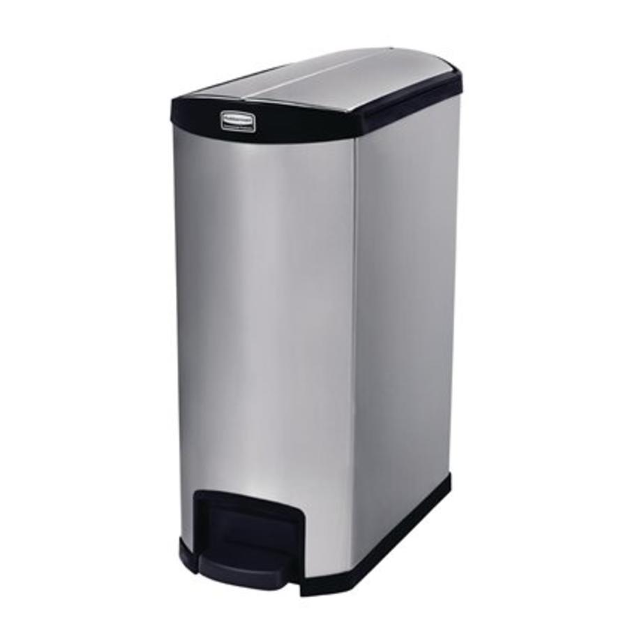 Poubelle à pédale latérale inox Slim Jim 90L