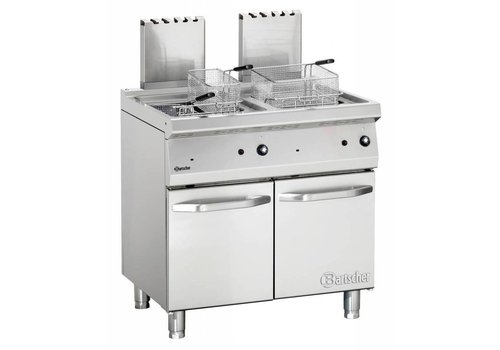  Bartscher Friteuse à gaz avec soubassement - 30000 Watt | L 800 x P 700 x H 850 mm | 92 kg 