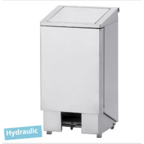  ProChef Poubelle inox, à pédale, couvercle avec vérin, 60 litres 