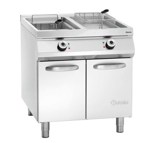  Bartscher Friteuse électrique - 2 x 20 litres - 30000 Watt | 800 x 700 x 850 mm 