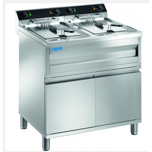  Saro Friteuse Sur Meuble Modèle Gatroline | 2 x 12 litres | L800 x P700 x H850 mm | 0/+180 °C 