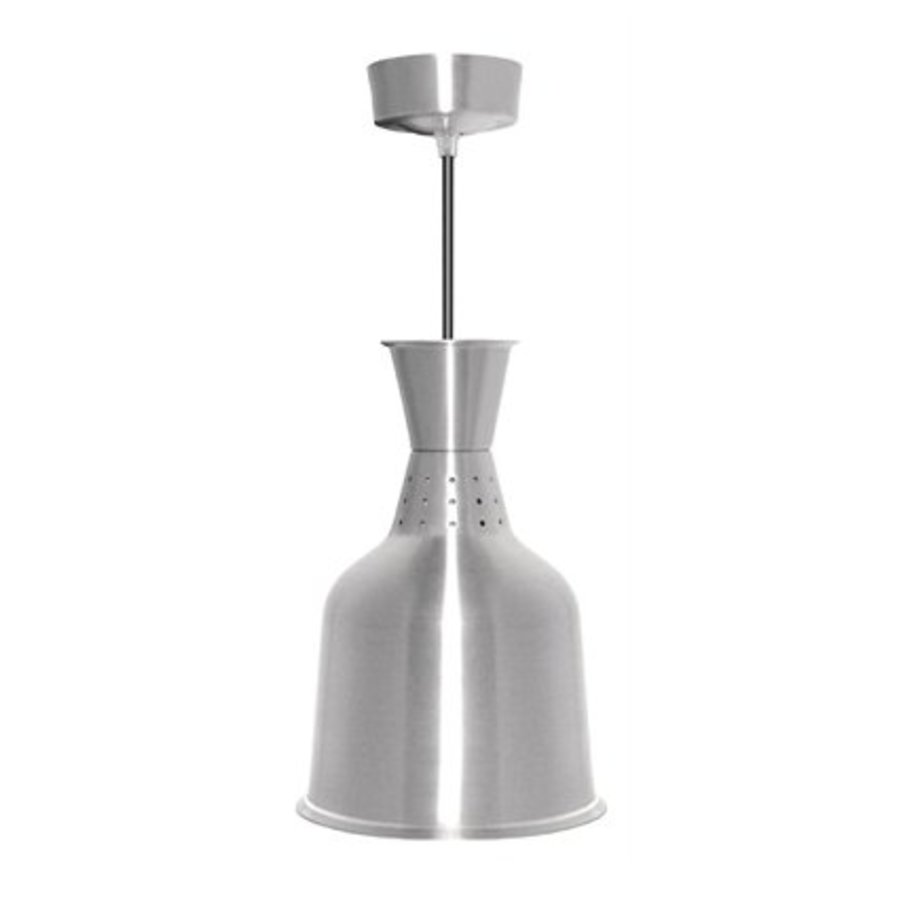 Lampe chauffante finition métal brossé