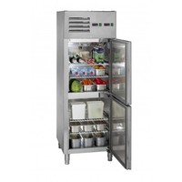 Réfrigérateur-congélateur professionnel | inox | Porte à fermeture automatique | 68x83x201 cm